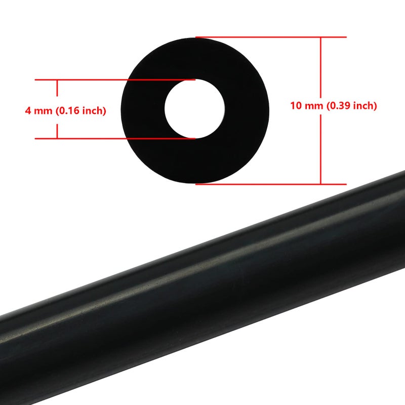 Ucreative 5FT ID 5/32"" (4mm) High Temperature Silicone Vacuum Tubing Hose 130PSI Max Pressure Black - Image 2